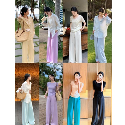 Zwinnie/詹维尼【空气裤】100莫代尔纤维裸感百搭宽松显瘦休闲裤