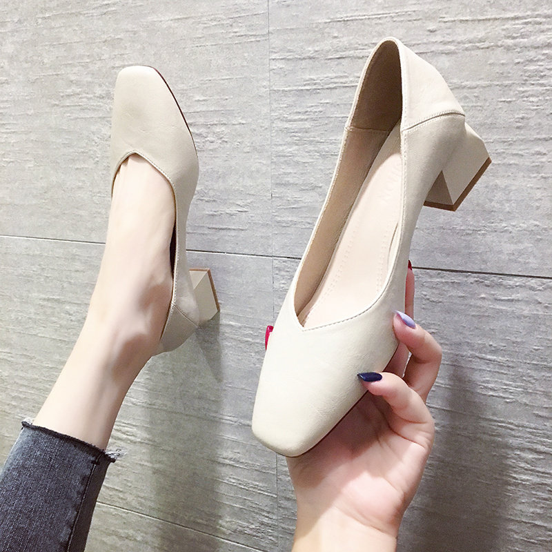 Single shoe girl 2021 new pattern Shallow mouth Low-heel Versatile fairy tender Two wear peas grandma Trendy shoes Mary Janein the Women's Shoes, Low shoes  category - from Buy2taobao.com to provide professional Taobao agent buy service