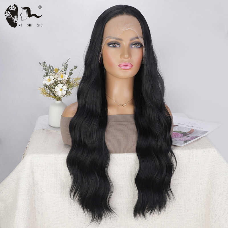 欧美时尚长卷发化纤前蕾丝假发可爱女头套wave frontal lace wigs