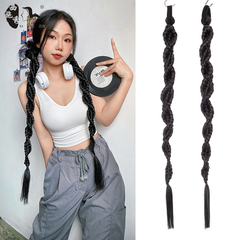 网红扭扭辫假发粗马尾辫新款时尚长款麻花辫子摄影拍照新款时尚