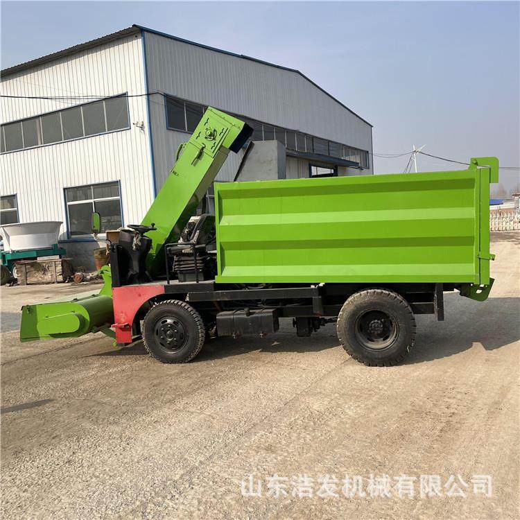 四轮牧场刮板式收粪车60马力双驱动清粪车养殖场液压自卸式铲粪车