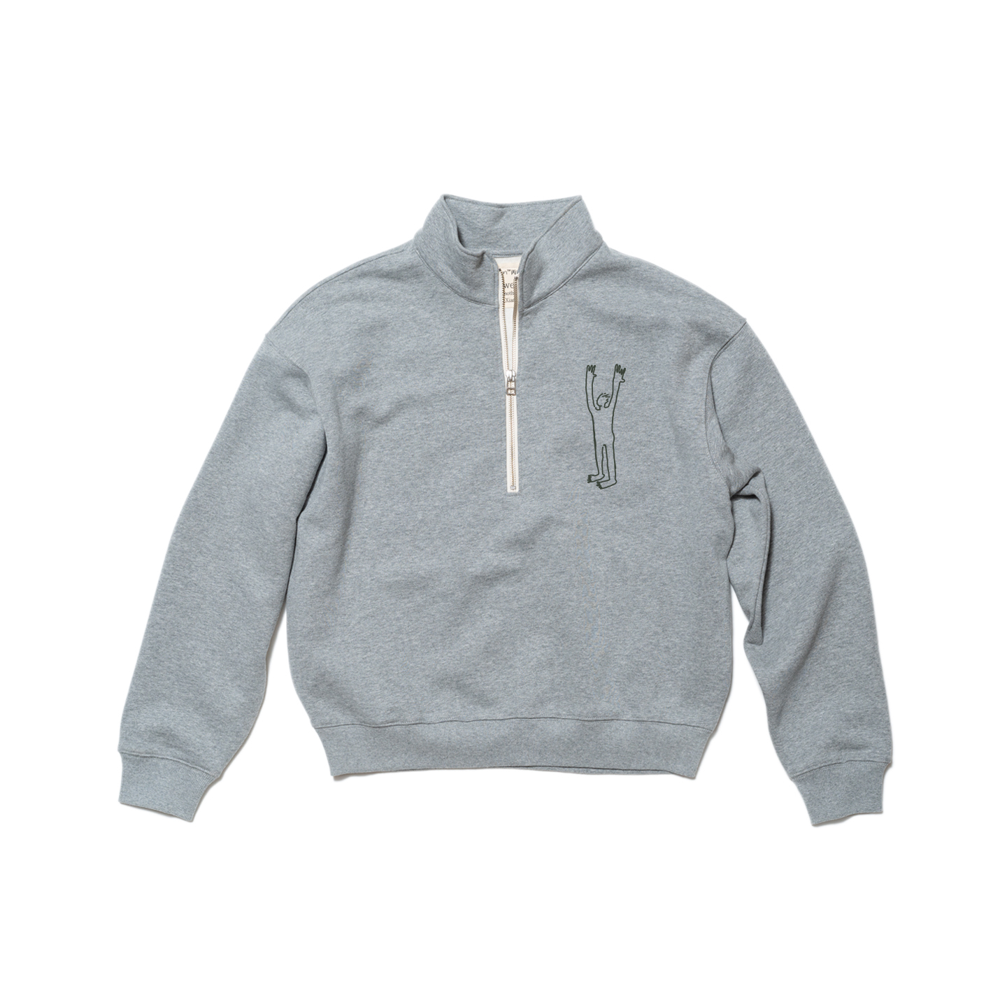 nothing.cn/半拉链高领套头磨毛加厚卫衣/宽松男女同款/松chillax