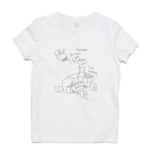 nothing.cn生活产品*leg0 is here*全棉女款短袖T恤\靛蓝浅灰-k