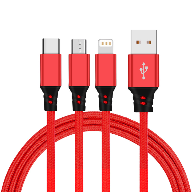 适用于Fast Charging LightingType-C Micro USB Cable数据线快充