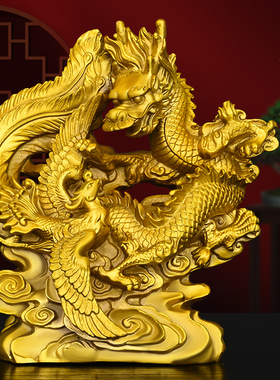 黄铜摆件中式客厅玄关书房