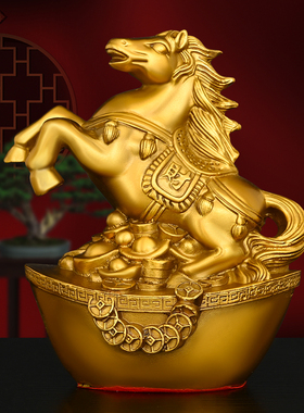 黄铜生肖马中式办公室客厅