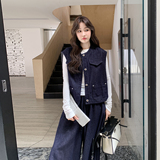 【现货】2026年春牛仔马甲+阔腿裤套装货号6708-P175-K288，女装套装/套裙，2C302