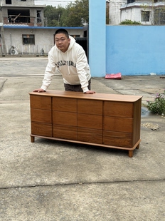 缅甸柚木斗柜卧室抽屉式收纳柜客厅靠墙储物柜家用置物柜