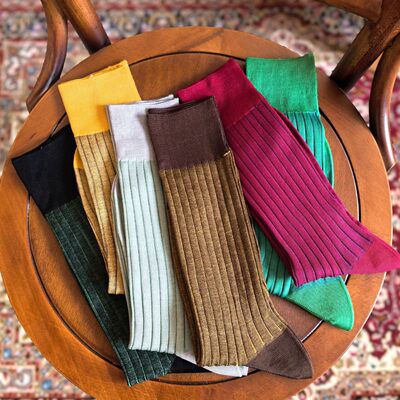 男士商务袜厂家直销丝光棉男袜绅士袜无骨缝头商务款