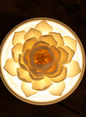 瓷花香薰小夜灯桌面摆设