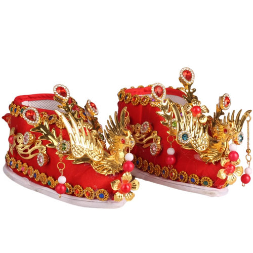 泰山奶奶绣花鞋仙家供奉寺庙还愿鞋菩萨鞋娘娘凤鞋堂口妈祖喜神鞋