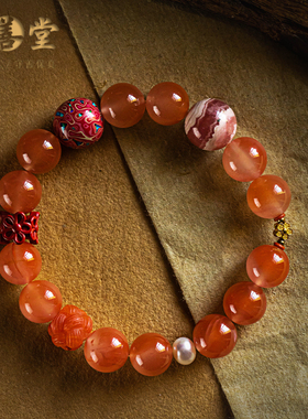 原矿南红玛瑙朱砂手串