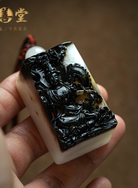 孤品【和田玉·观音】男士高档吊坠玉石饰品毛衣项链礼物一物一证