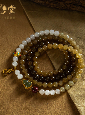 孤品【和田玉·福禄平安】和田玉多圈手链葫芦手串礼物  一物一证