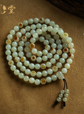 孤品【和田玉·润玉衔金】正品玉石素圈手链高级感多圈  一物一证