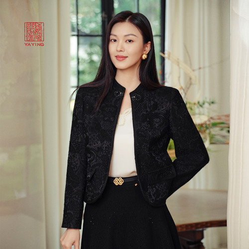 雅莹国风新中式重工刺绣短外套