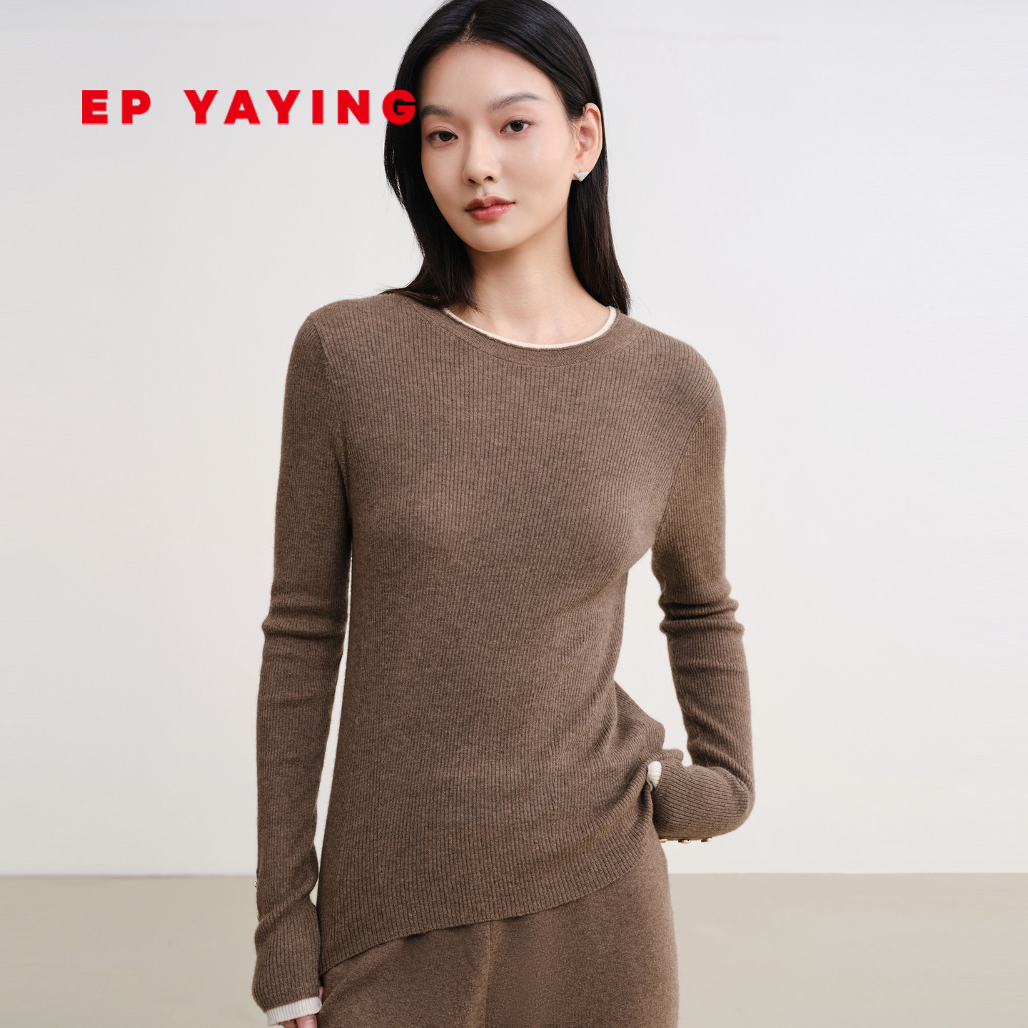 雅莹牦牛绒针织打底衫内搭上衣