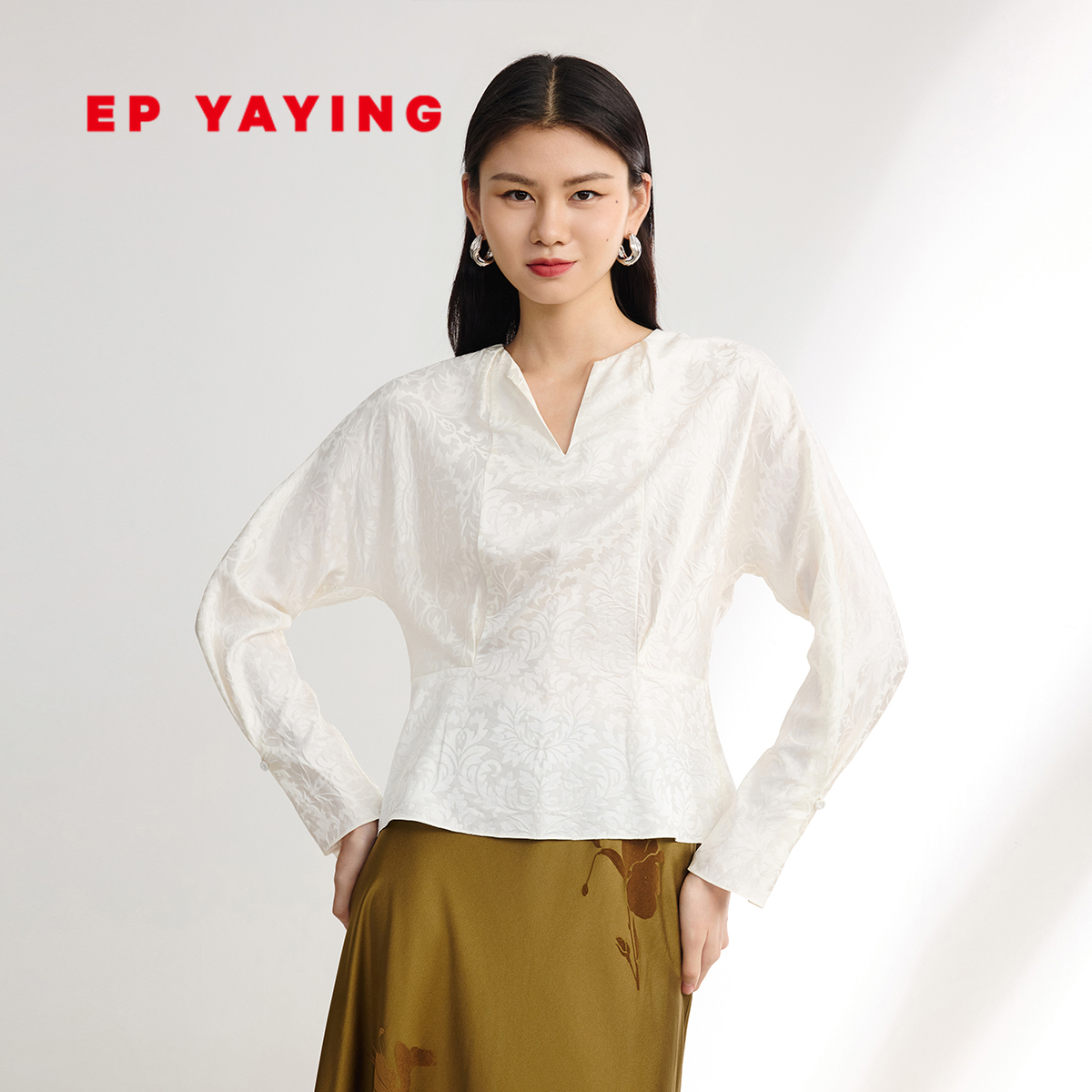 EP雅莹含桑蚕丝国风衬衫