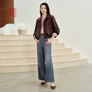 6406A 2025新品 EP雅莹高端系列 复古显瘦棉质仿牛仔直筒裤