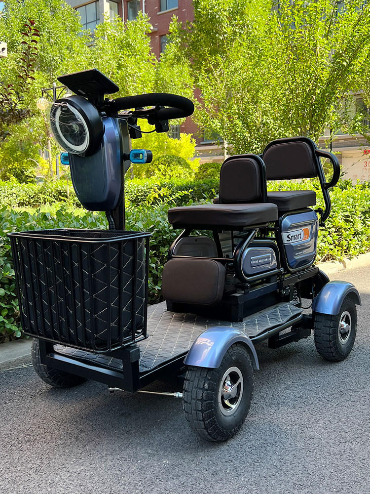 小巴士电动四轮车老年人残疾人助残电动车代步车可进电梯c5双人