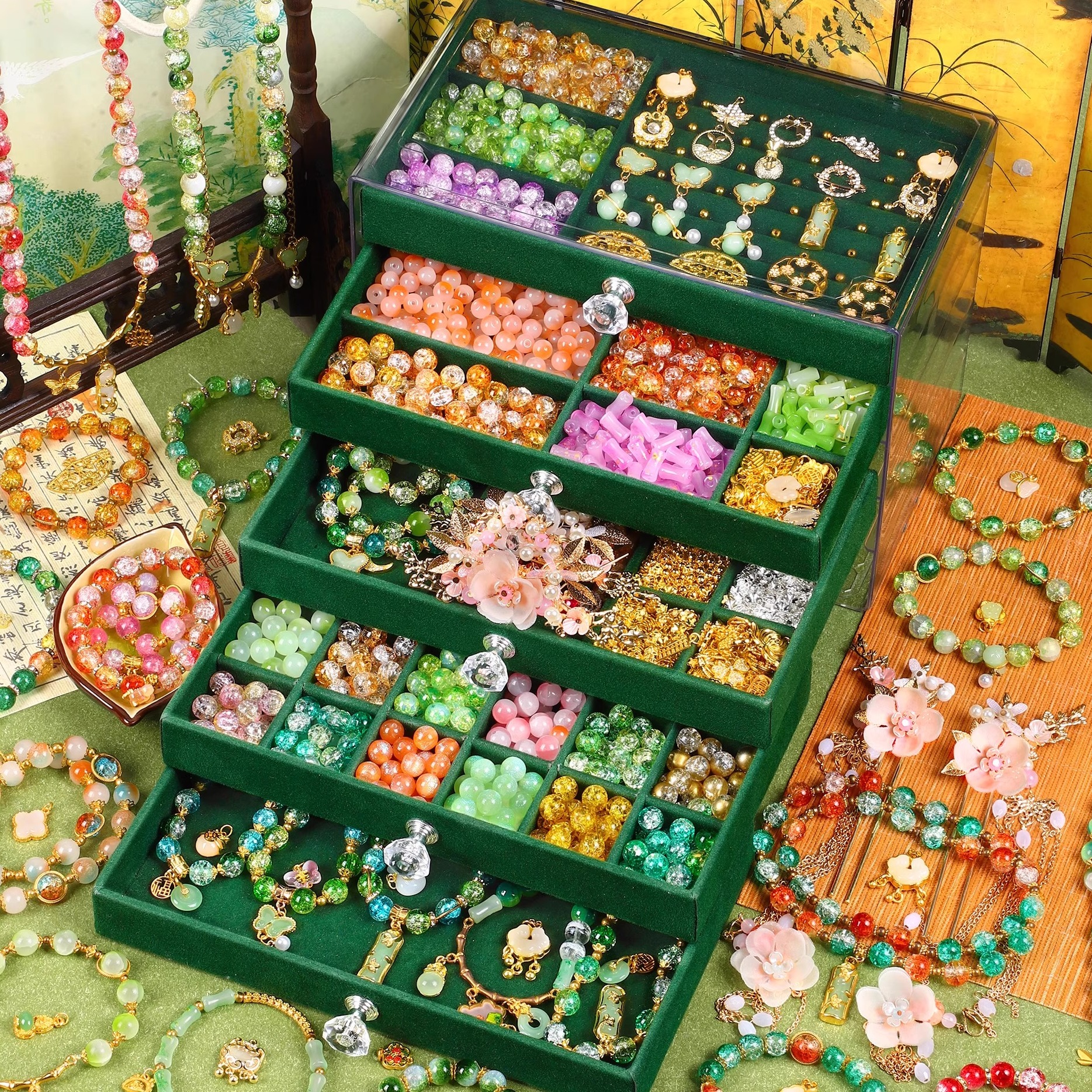 古风串珠女孩diy手链玩具礼盒
