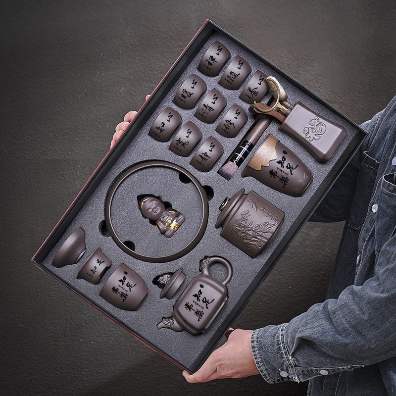 茶壶浮雕茶杯纯手工家用功夫茶具