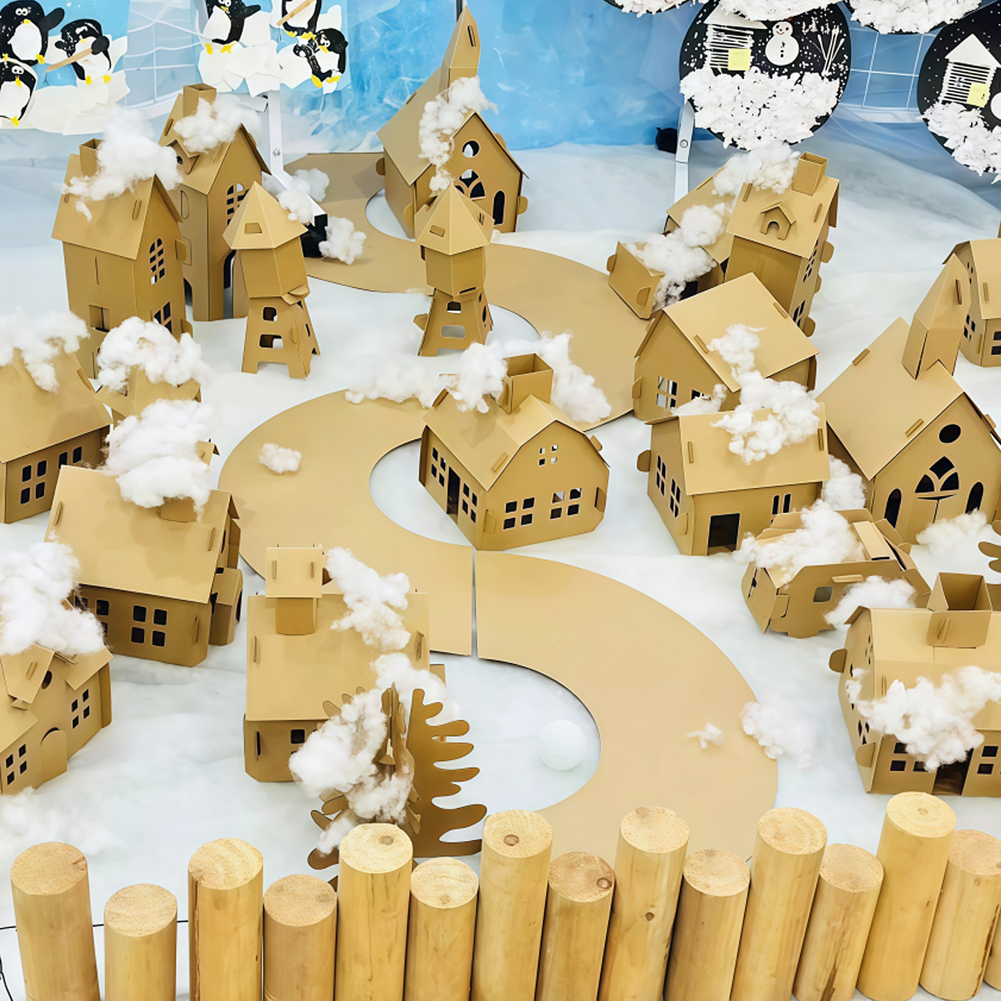 幼儿园美工区环创纸房子半成品儿童手工diy材料班级教室环境布置