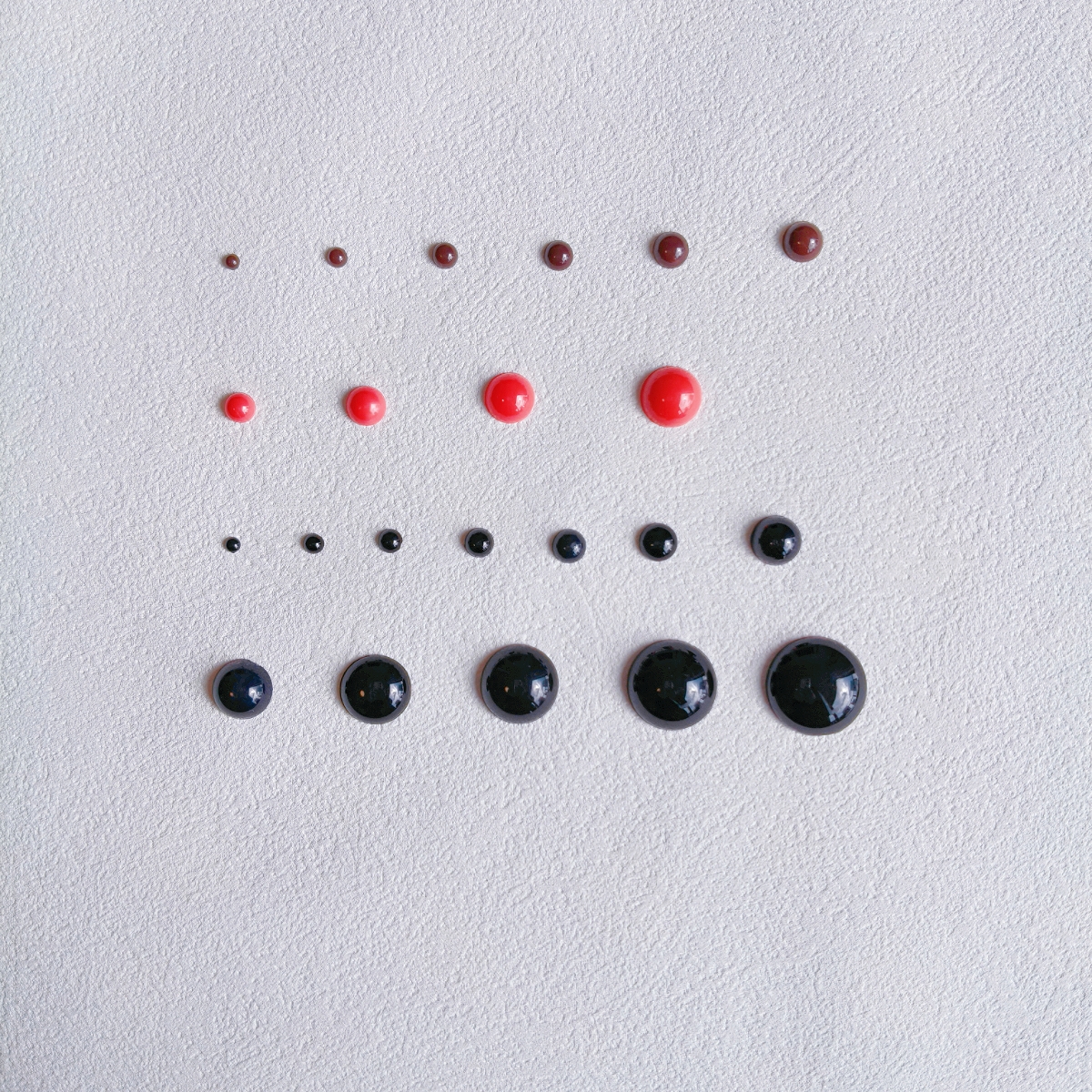 100颗黑色平底半圆珠子毛线钩针配件动物玩偶眼睛DIY手工材料配件