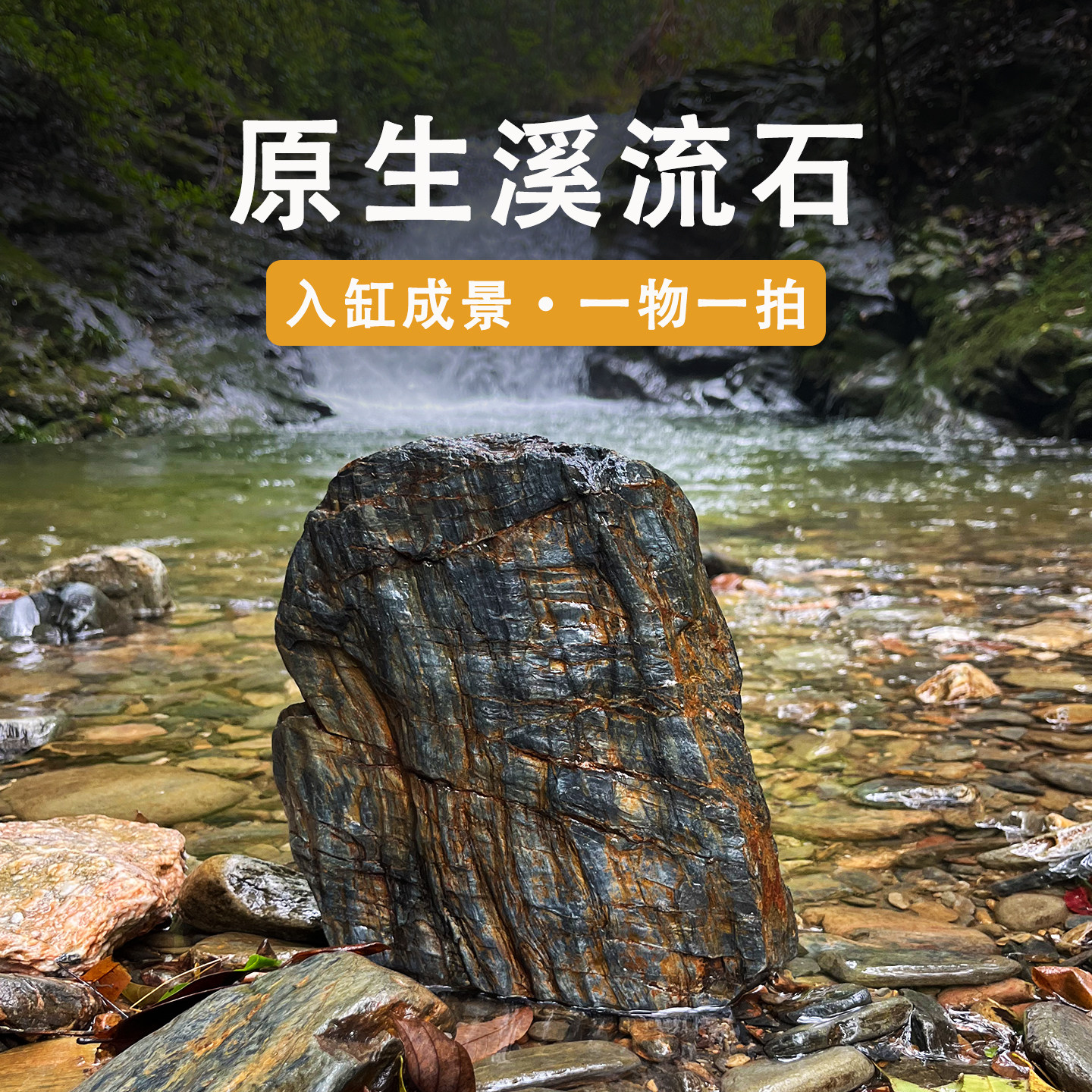 溪流石大块乌龟躲避屋水草缸用