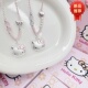 足银999猫头纯银hellokitty手工编绳凯蒂猫银项链吊坠送女友礼物