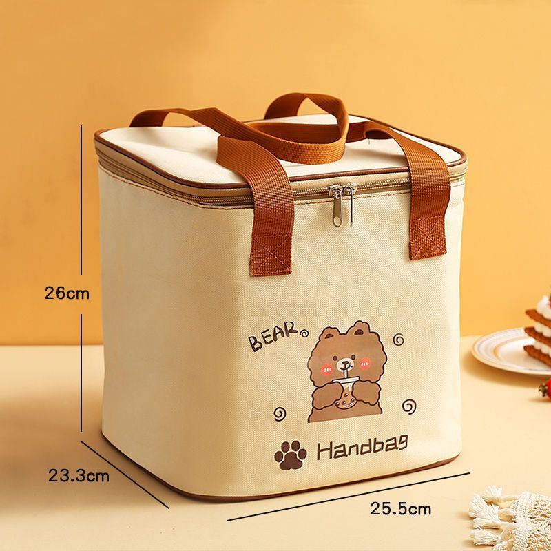 饭盒手提包保温袋便携便当包大容量户外野餐袋铝箔冷藏袋子防油袋