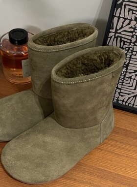 【正码正拍 防滑底】冬季磨砂皮毛一体套筒短靴241104-88865-1