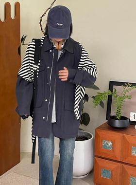 【秒杀不退不换】工装四个口袋风衣外套240710-75095