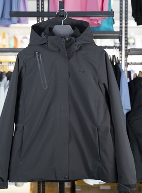 李宁2024冬季新款三合一冲锋衣男女保暖防风防水外套AWBU007 050