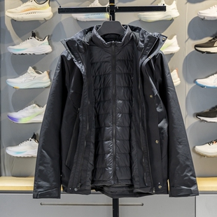 李宁男子户外CF珑壳外套三合一防泼水宽松85%鸭绒运动风衣AWBV091