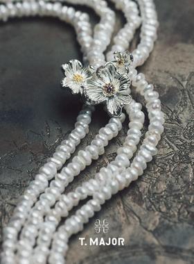 T.MAJOR925银女性珍珠项链