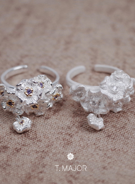 曼棠流光系列曼然轻坠开口戒