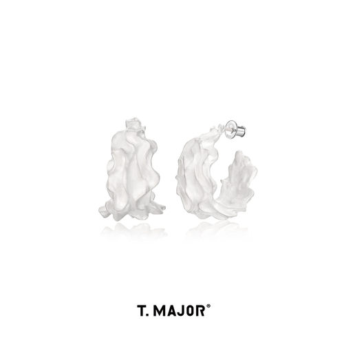 T.MAJOR原创纯银女落叶手工耳环