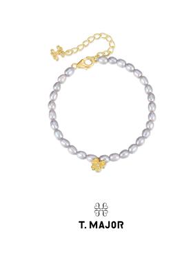 山茱萸系列 真多麻金色花朵百搭手链