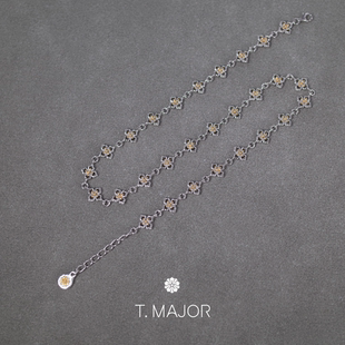 T.MAJOR 鎏金系列 海棠富贵双色项链