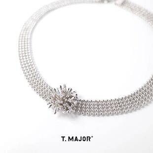 T.MAJOR 静谧花园系列 烟花绽放宝石宽项链