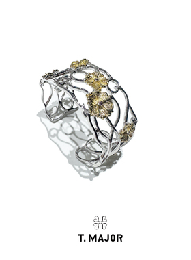 T.MAJOR 双色曼陀罗花枝藤蔓手镯