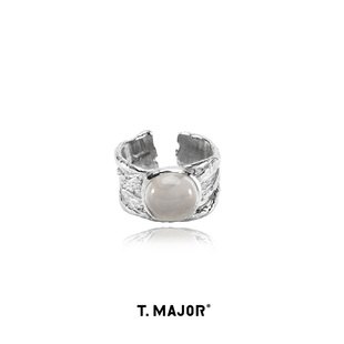 大气SIS徐若侨同款 水沫玉纹理开口宽戒个性 春夏新款 T.MAJOR