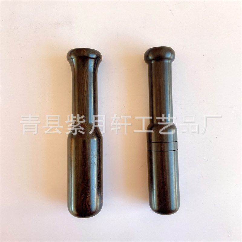 紫光檀蒜泥器乌木捣蒜器砸蒜器实木捣蒜锤捣蒜棒擂茶辅食制作