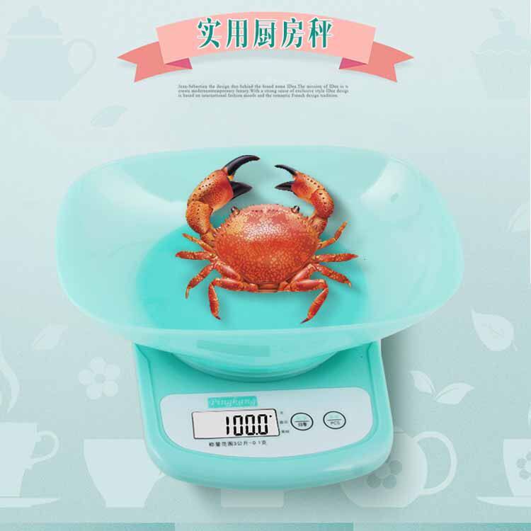 新款厨房食秤带盘烘焙秤便携带电子秤食物水果秤药材秤可