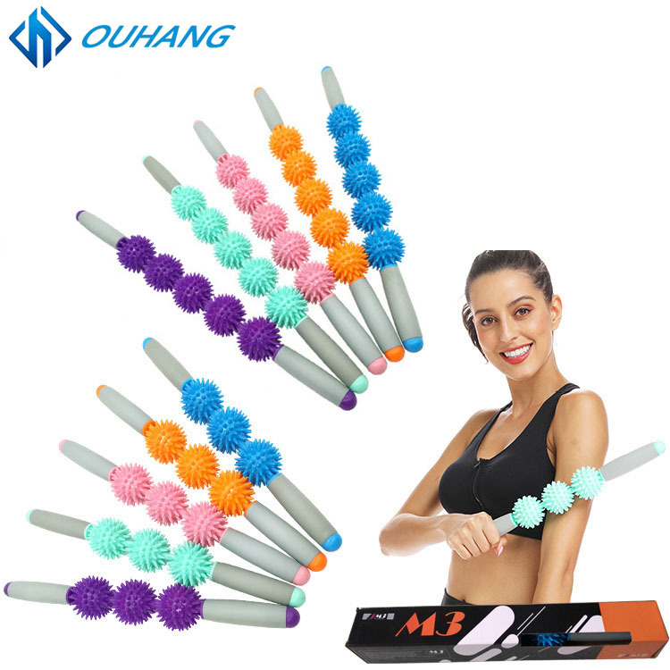 刺球按刺猬球放松肌肉按运动滚轮瑜伽棒刺猬按棒放松筋膜棒