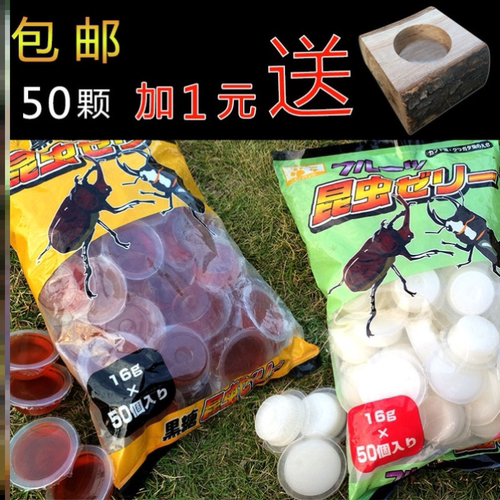 甲虫果冻 独角仙果冻锹甲饲料 蚂蚁食物 昆虫宠物成虫吃的 带食台
