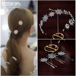 2020新款 水钻金属发箍发带发簪新娘礼服婚纱配饰影楼摄影跟妆头饰