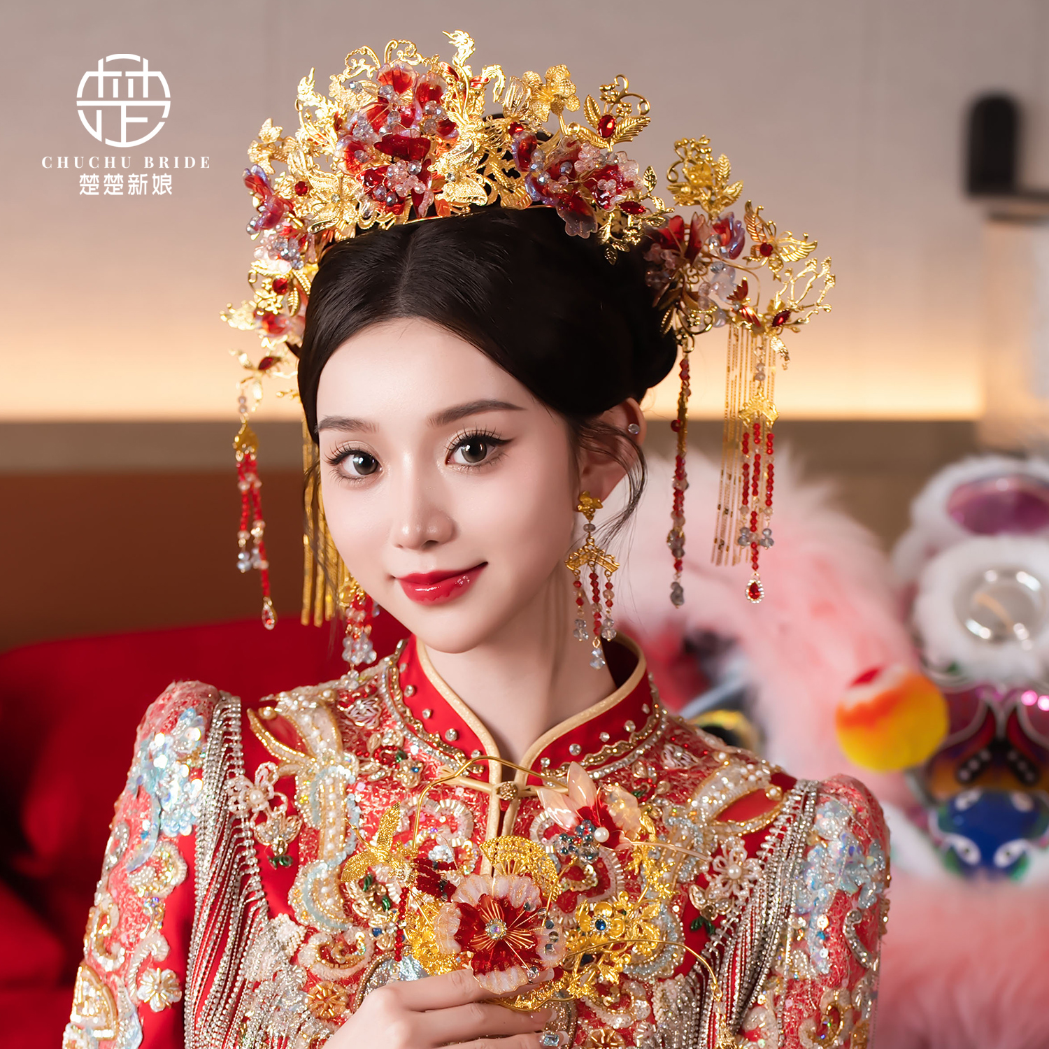 新款古装秀禾服结婚饰品
