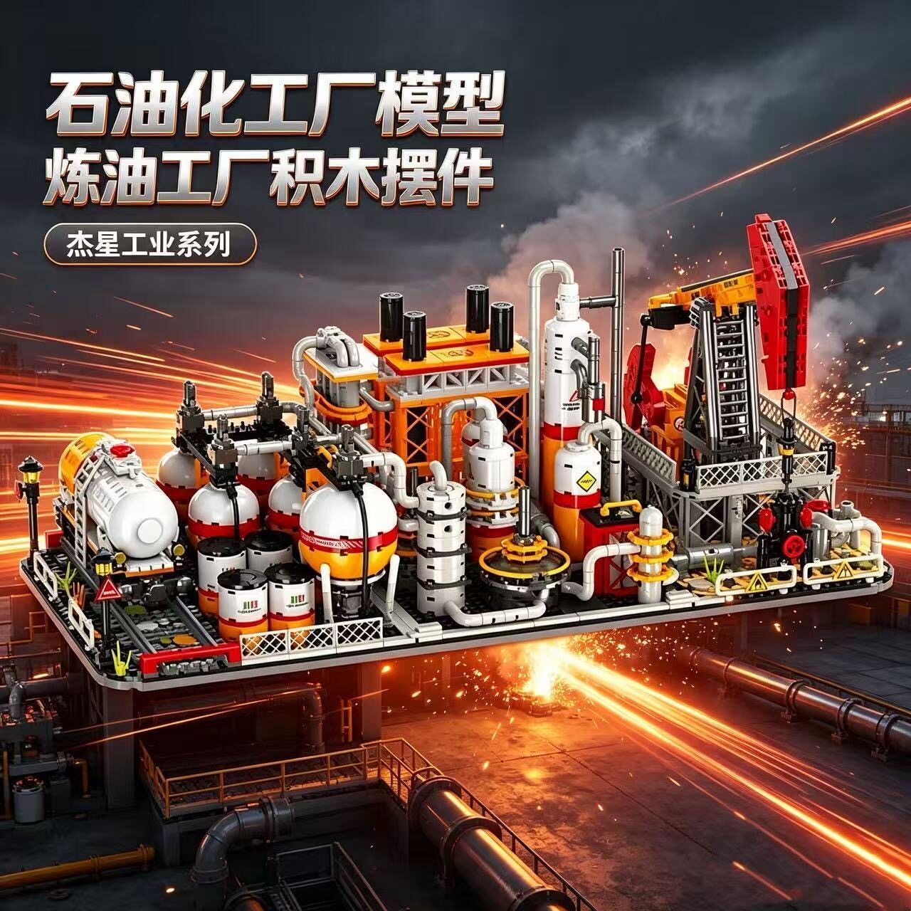 杰星石油化工科教拼插积木礼盒